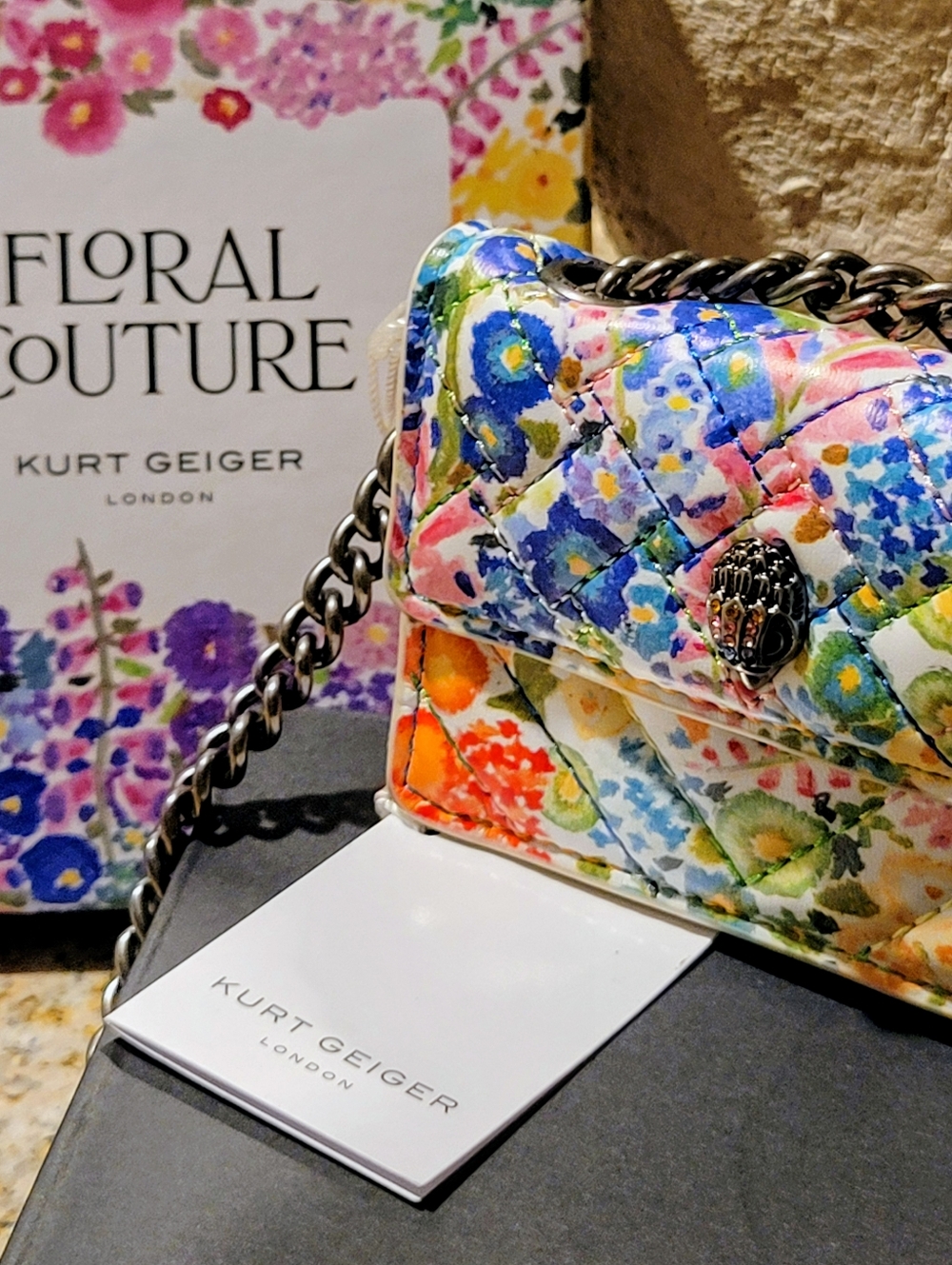 KURT GEIGER London Extra Mini Kensington Quilted Leather Crossbody Bag NWT